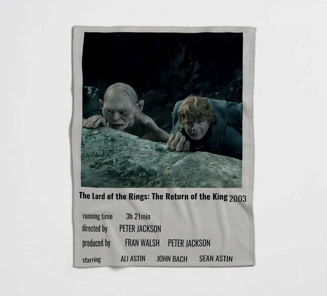 The Lord of the Rings The Return of the King 2003 coperta in pile da MVFminimalist