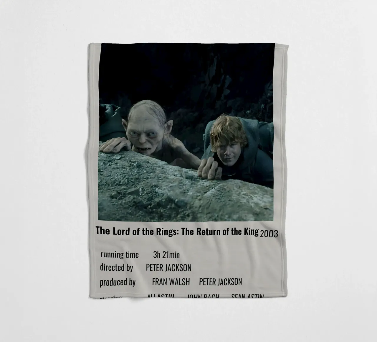 The Lord of the Rings The Return of the King 2003 coperta in pile da MVFminimalist