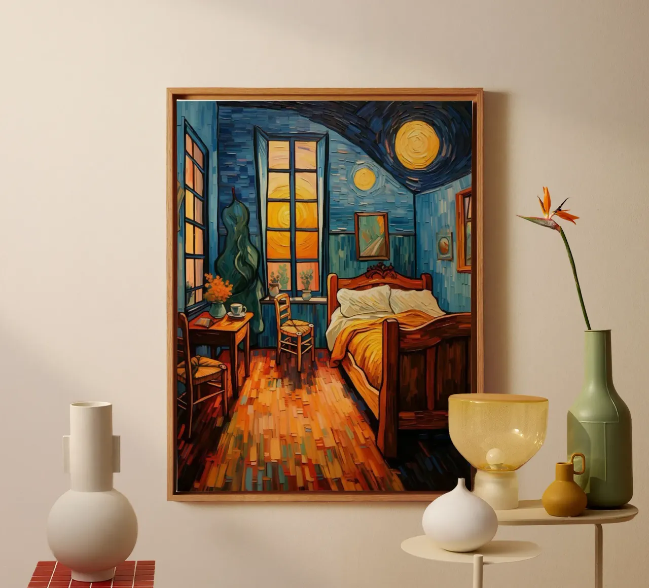 camera da letto ordinata tela con Cornice a cassetta da Piper Shop Oke