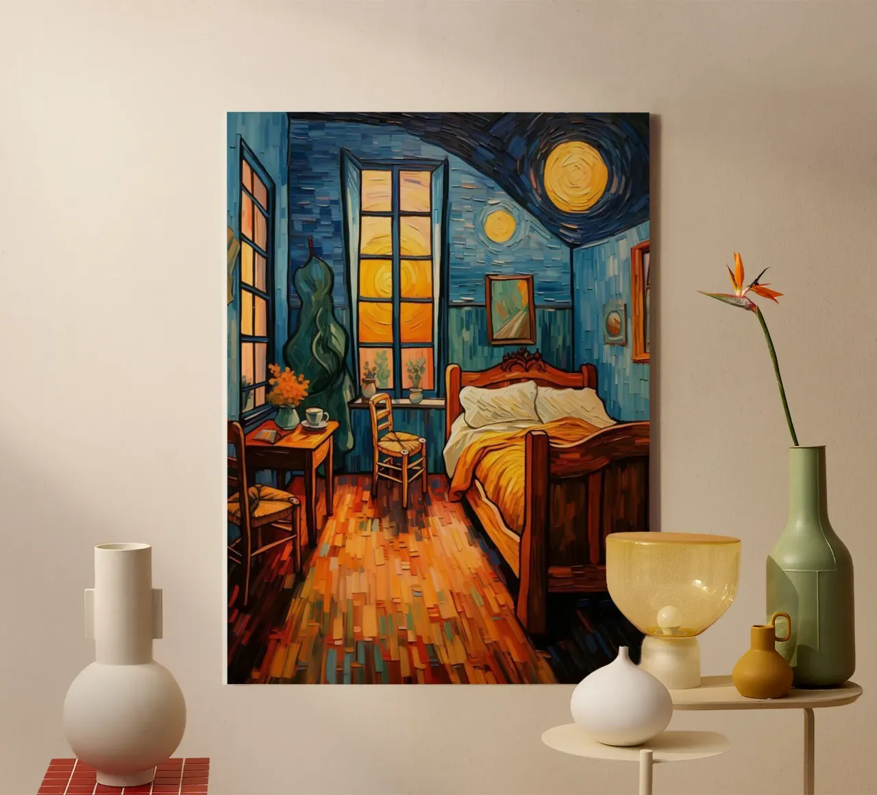camera da letto ordinata tela con Cornice a cassetta da Piper Shop Oke