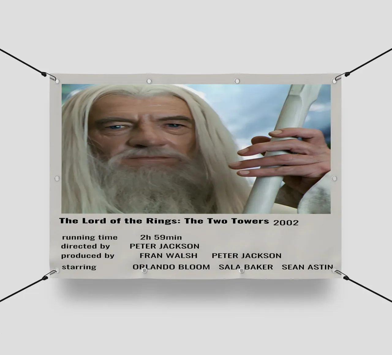 The Lord of the Rings The Two Towers 2002 telo in pvc da MVFminimalist