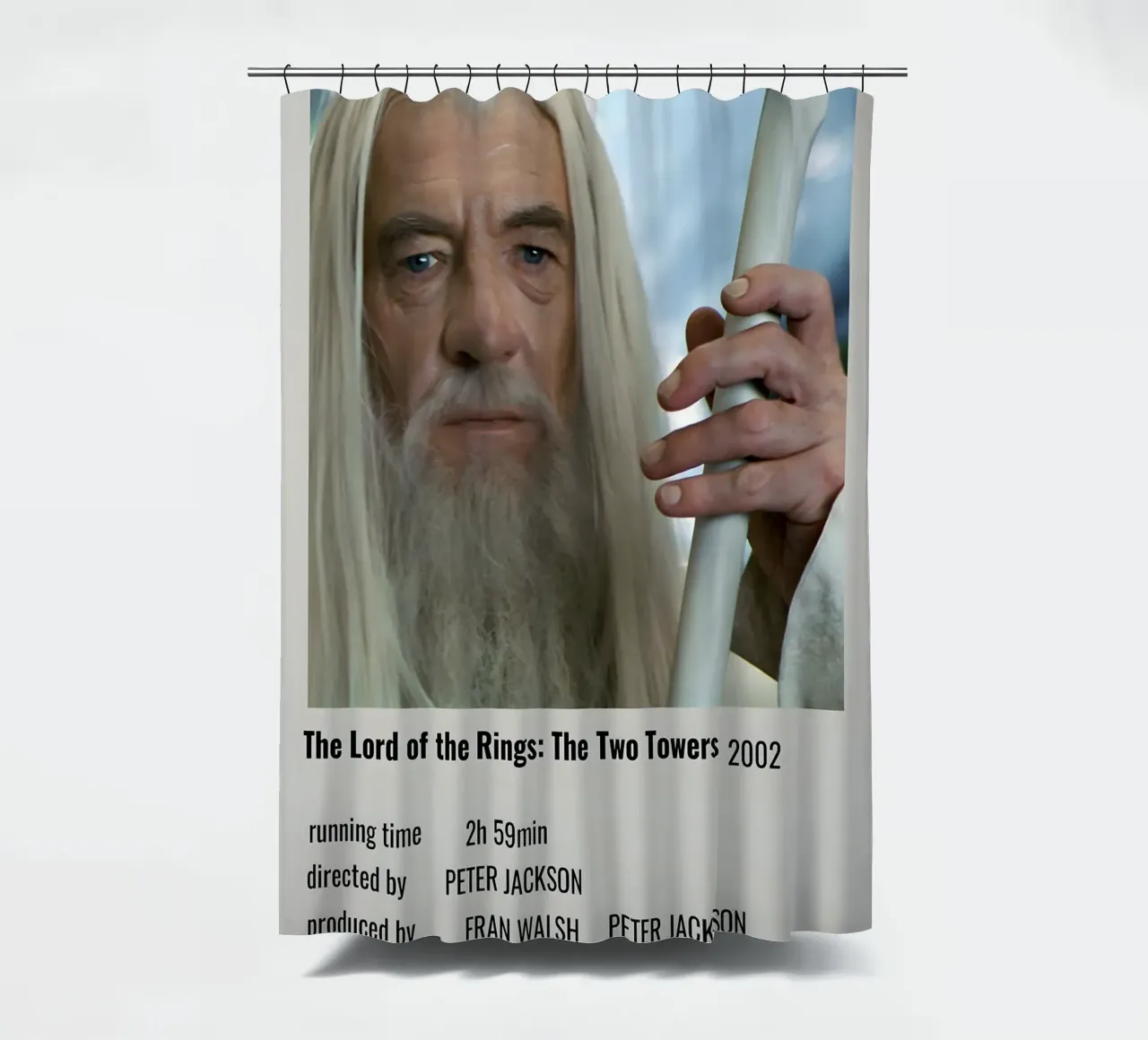 The Lord of the Rings The Two Towers 2002 shower curtain by MVFminimalist