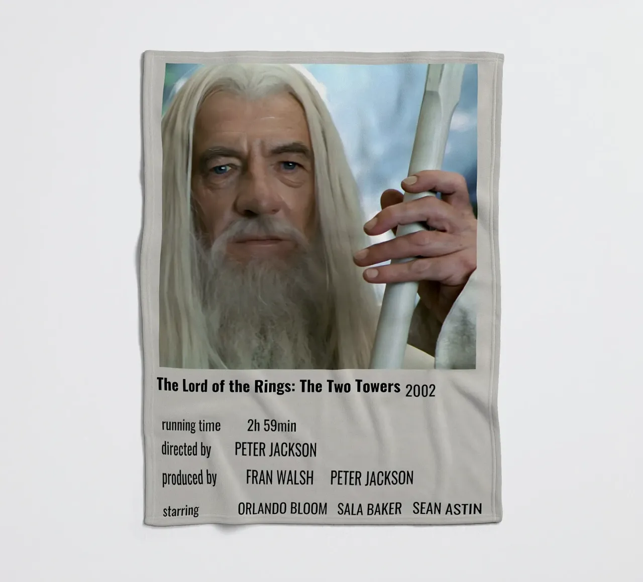 The Lord of the Rings The Two Towers 2002 fleece blanket by MVFminimalist