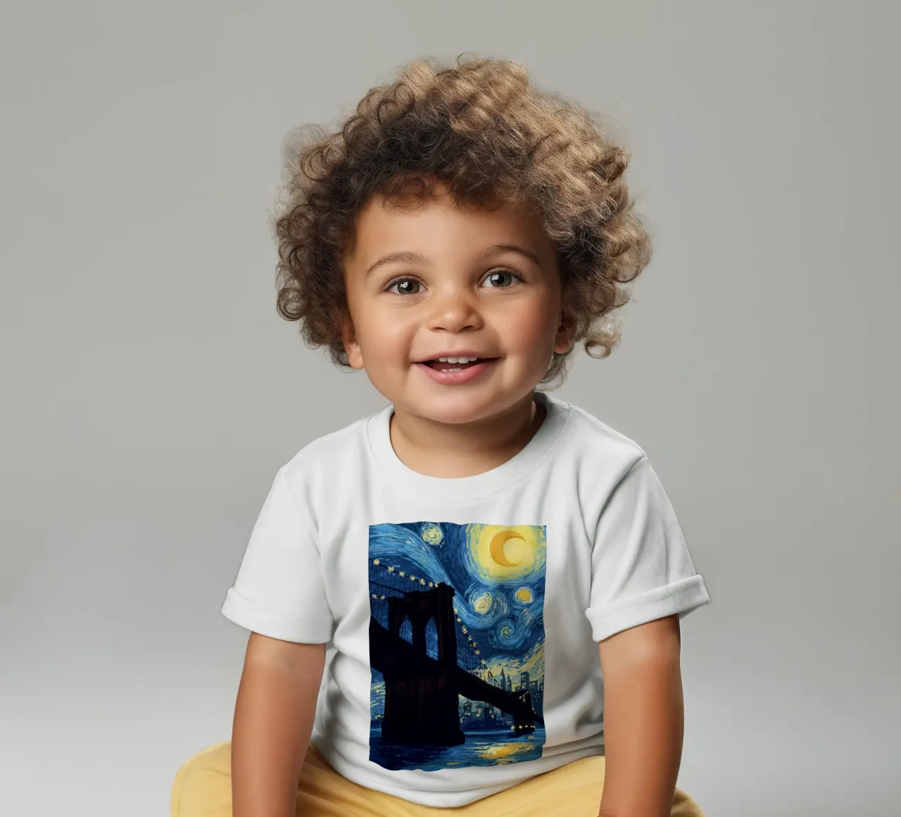 silhouette di un ponte di notte maglietta neonato da Piper Shop Oke