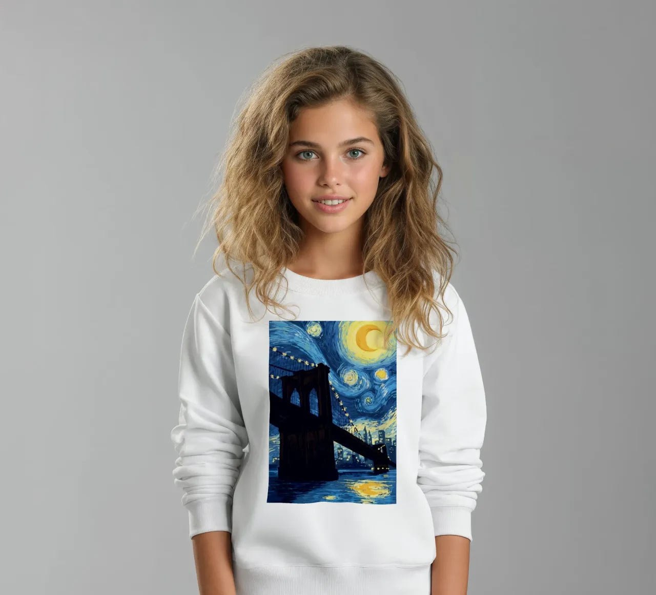 silhouette di un ponte di notte felpa bambino da Piper Shop Oke