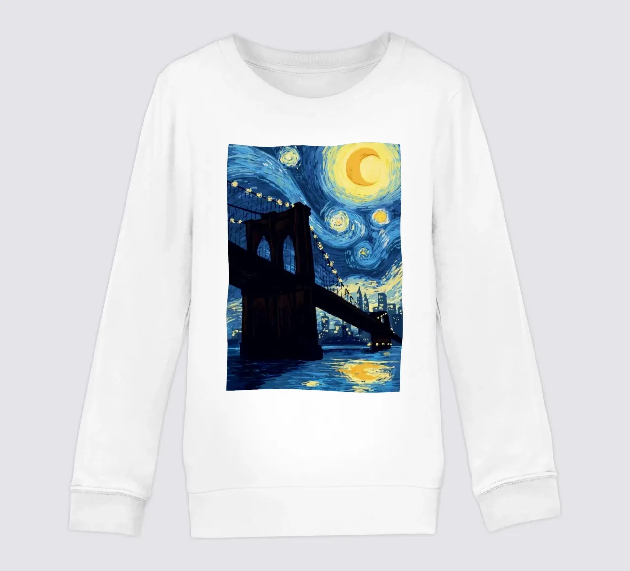 silhouette di un ponte di notte felpa bambino da Piper Shop Oke