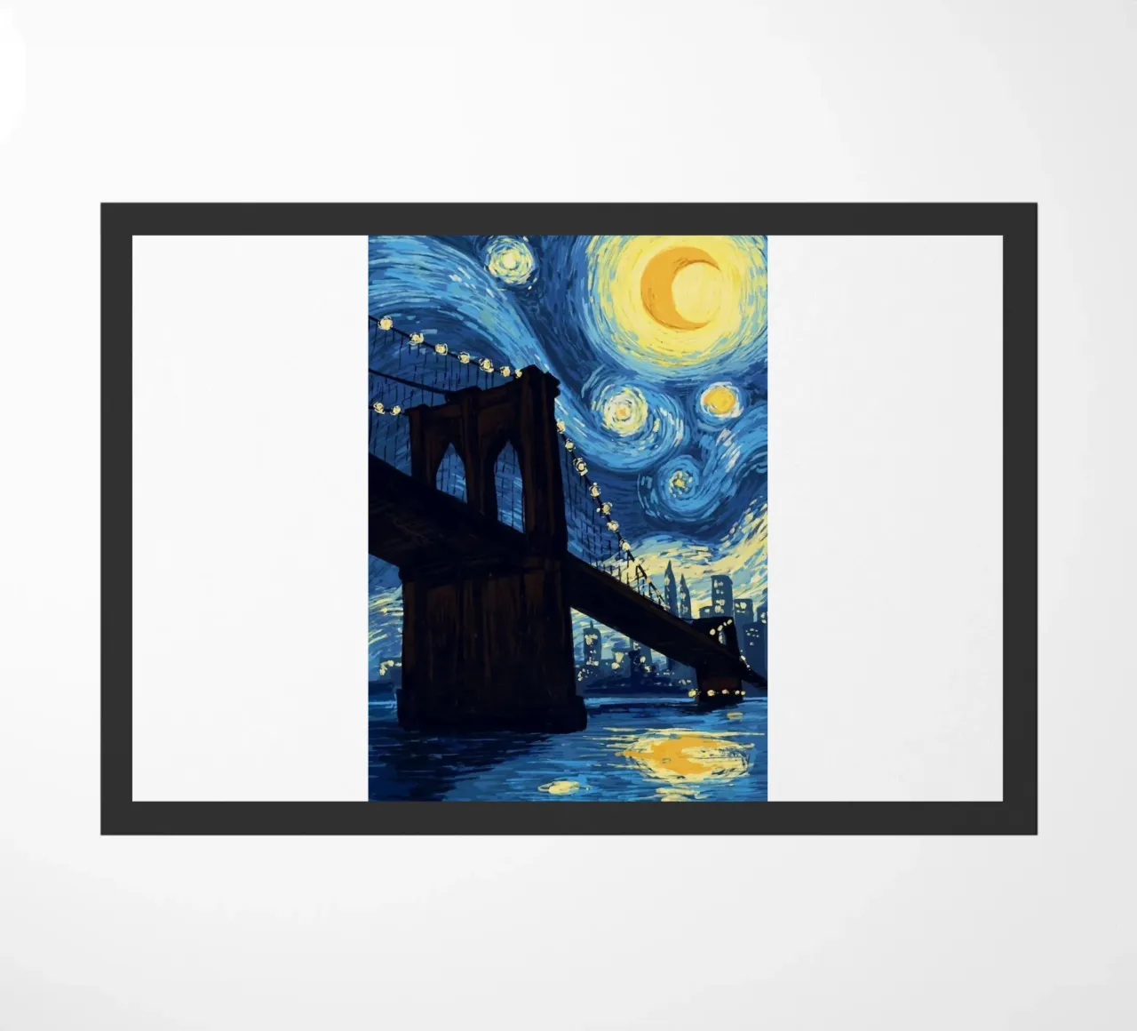 silhouette di un ponte di notte zerbino da Piper Shop Oke