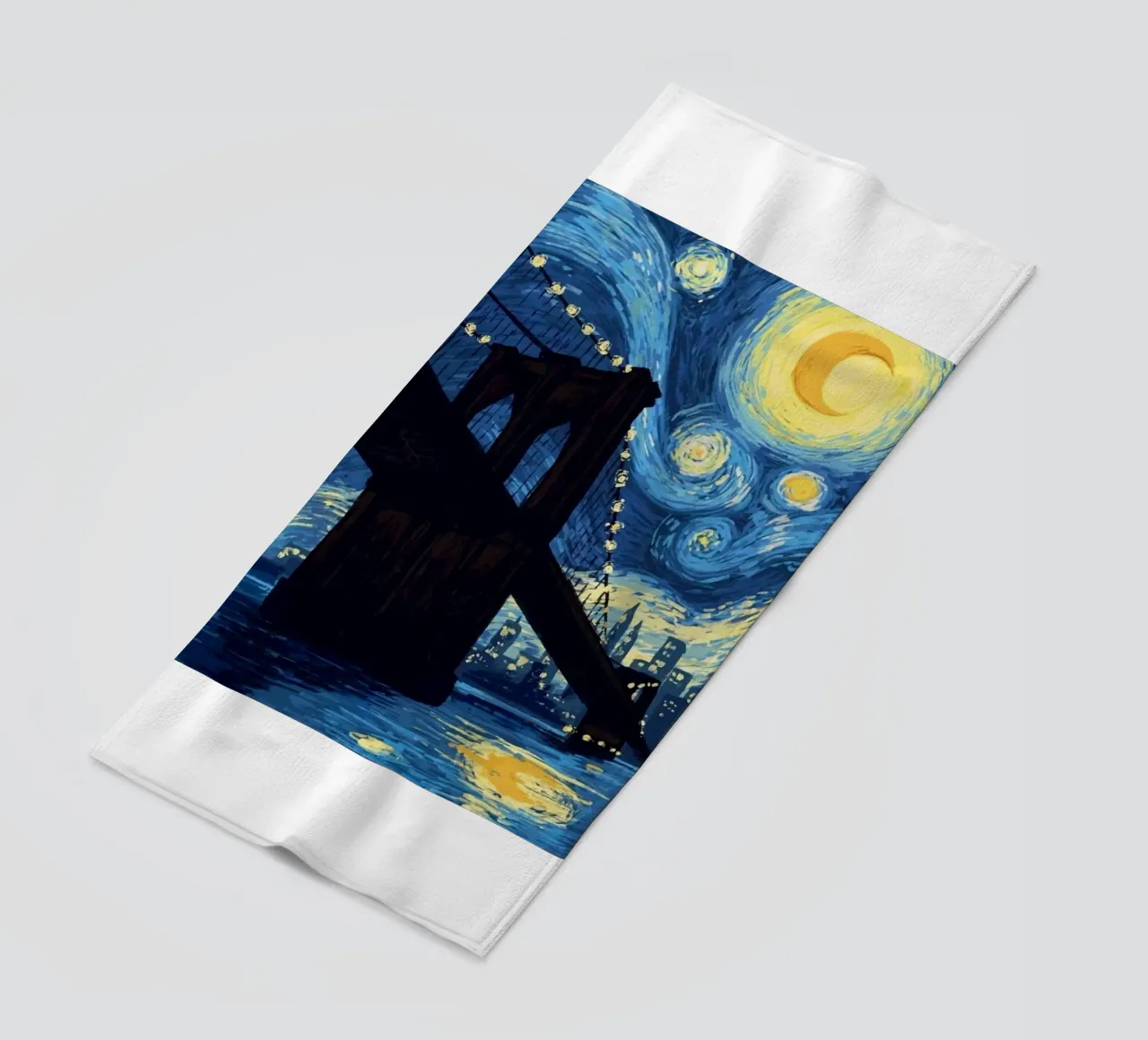 silhouette di un ponte di notte telo mare da Piper Shop Oke
