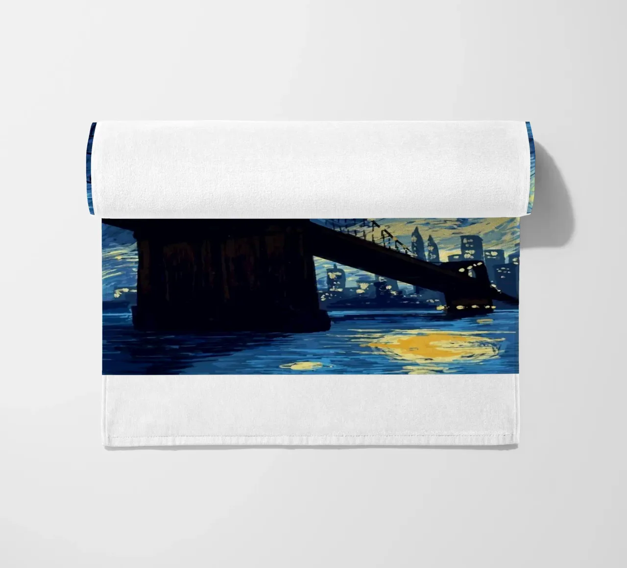 silhouette di un ponte di notte telo mare da Piper Shop Oke