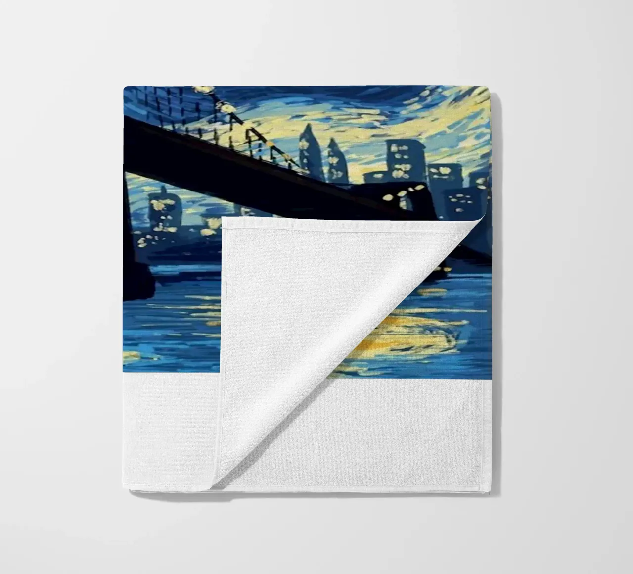 silhouette di un ponte di notte telo mare da Piper Shop Oke