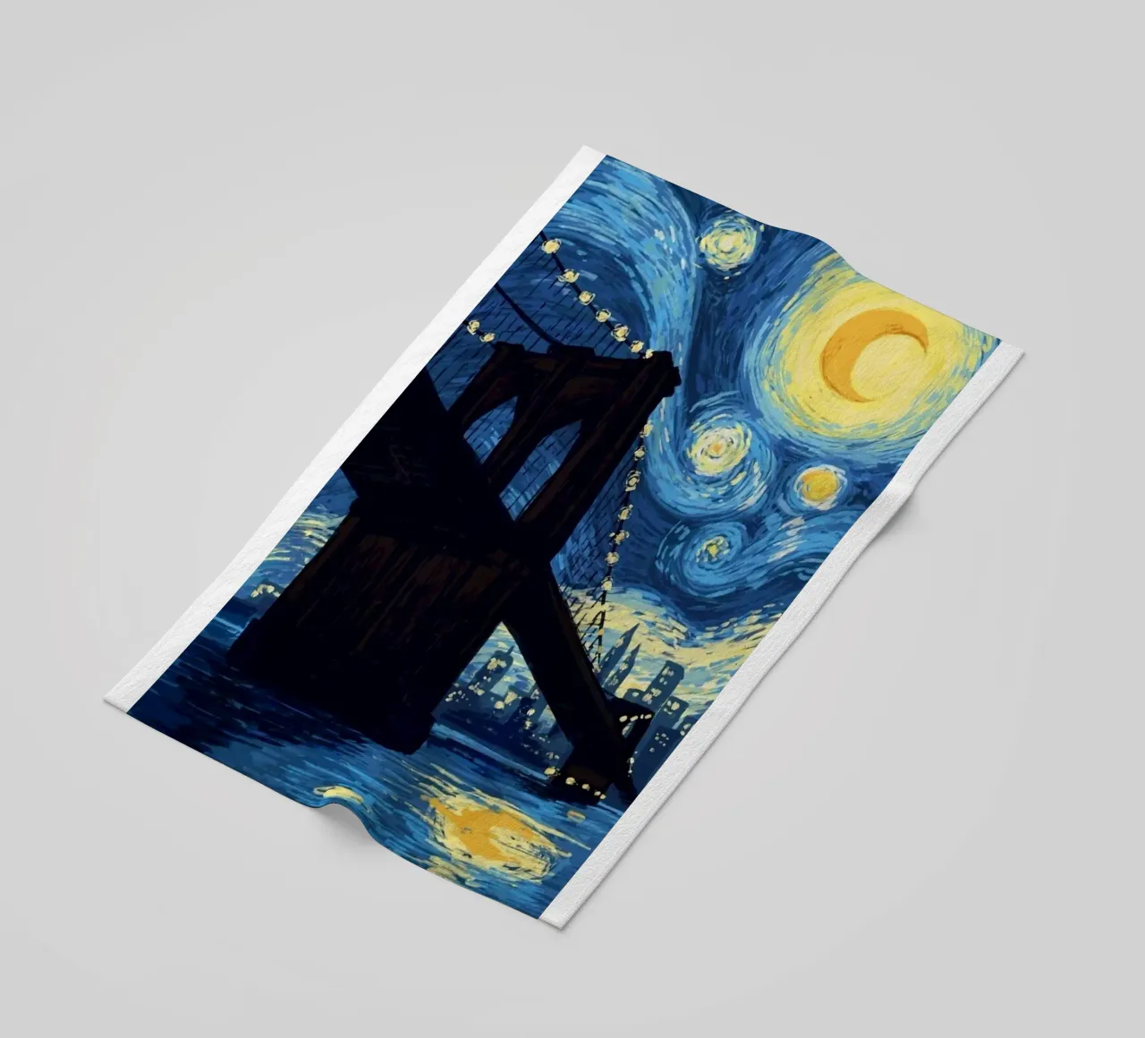 silhouette di un ponte di notte telo mare da Piper Shop Oke