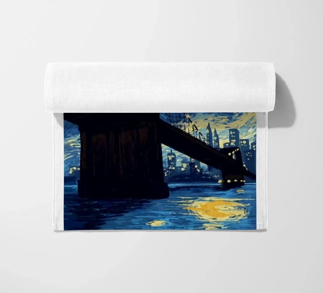silhouette di un ponte di notte telo mare da Piper Shop Oke