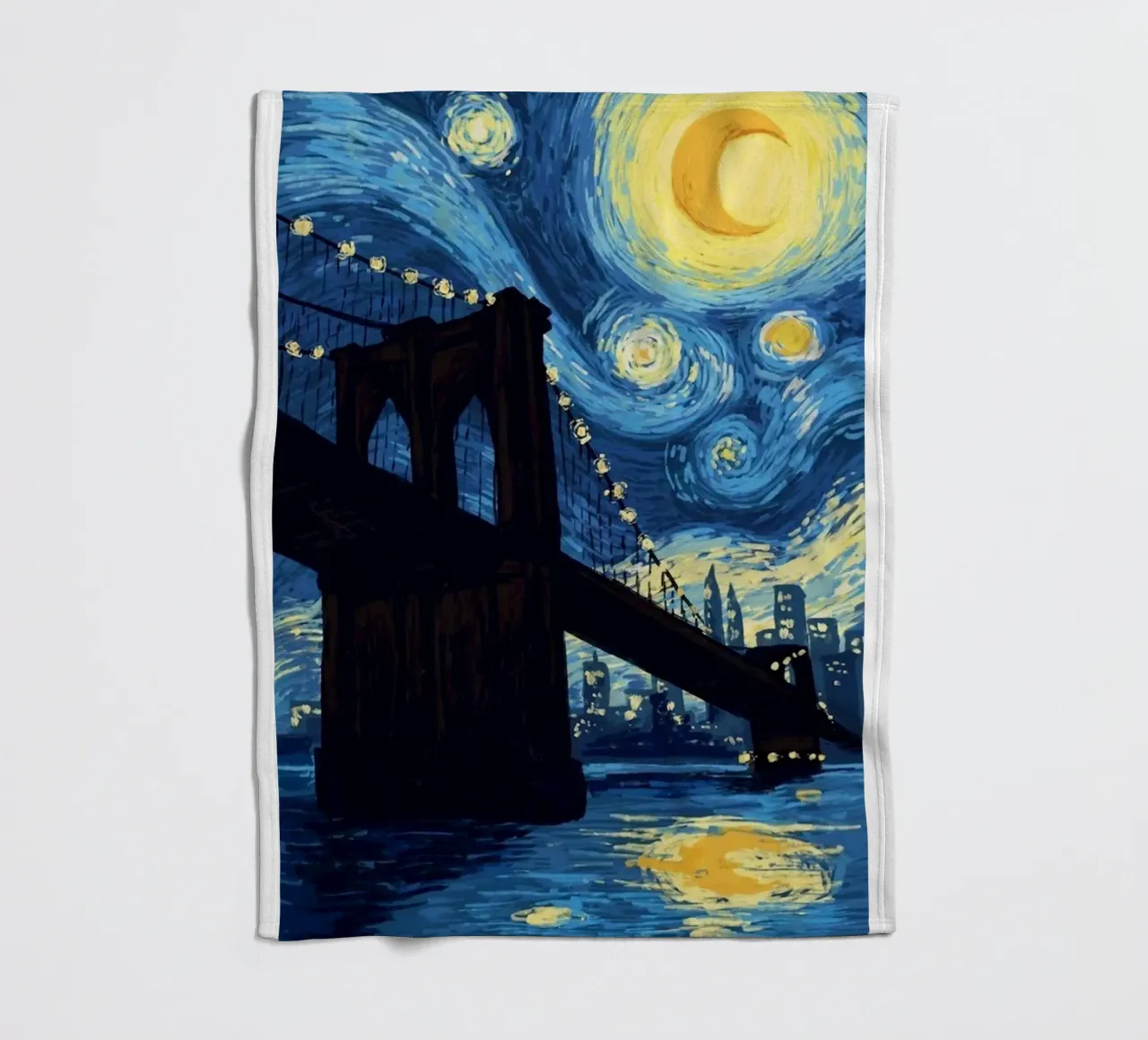 silhouette di un ponte di notte coperta in pile da Piper Shop Oke