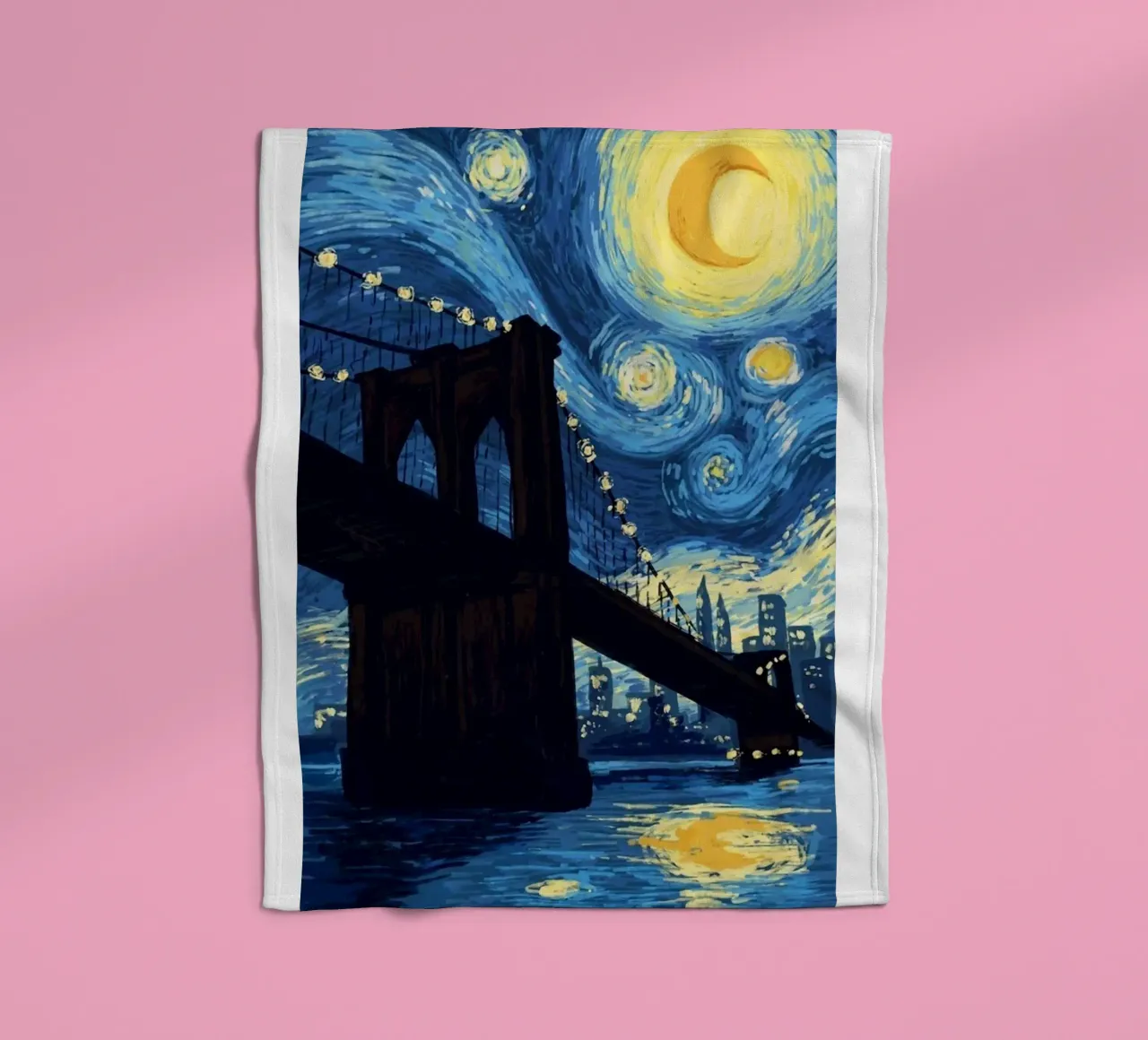 silhouette di un ponte di notte coperta in pile da Piper Shop Oke