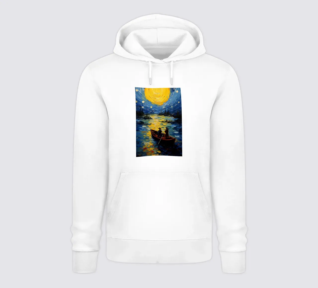 pescatori che pescano di notte felpa con cappuccio da Piper Shop Oke
