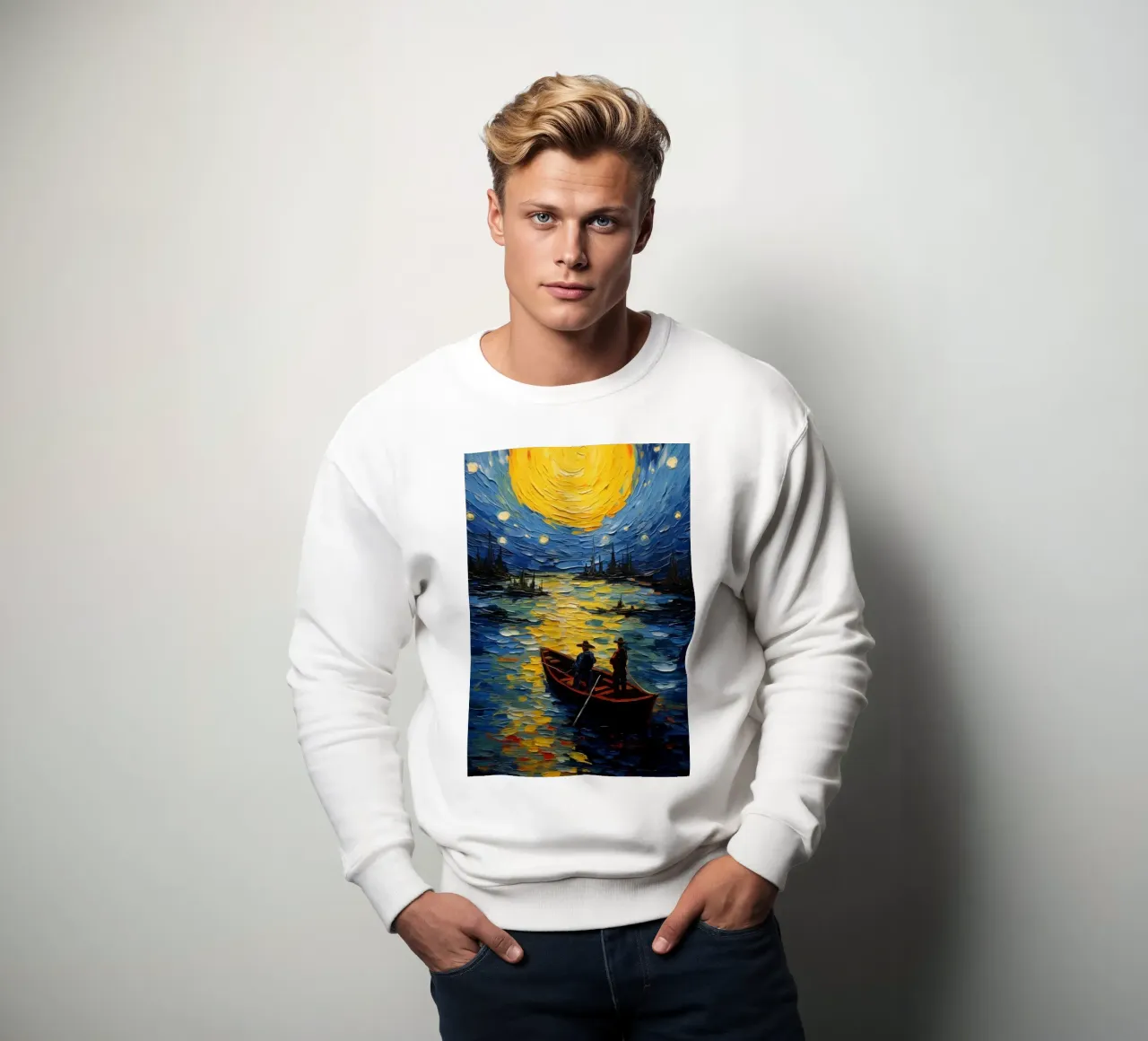 pescatori che pescano di notte felpa da Piper Shop Oke
