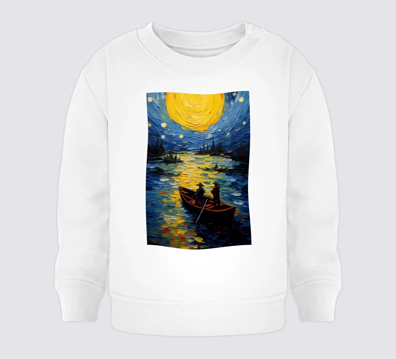 pescatori che pescano di notte felpa neonato da Piper Shop Oke