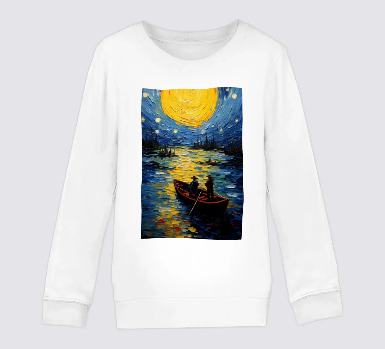 pescatori che pescano di notte felpa bambino da Piper Shop Oke