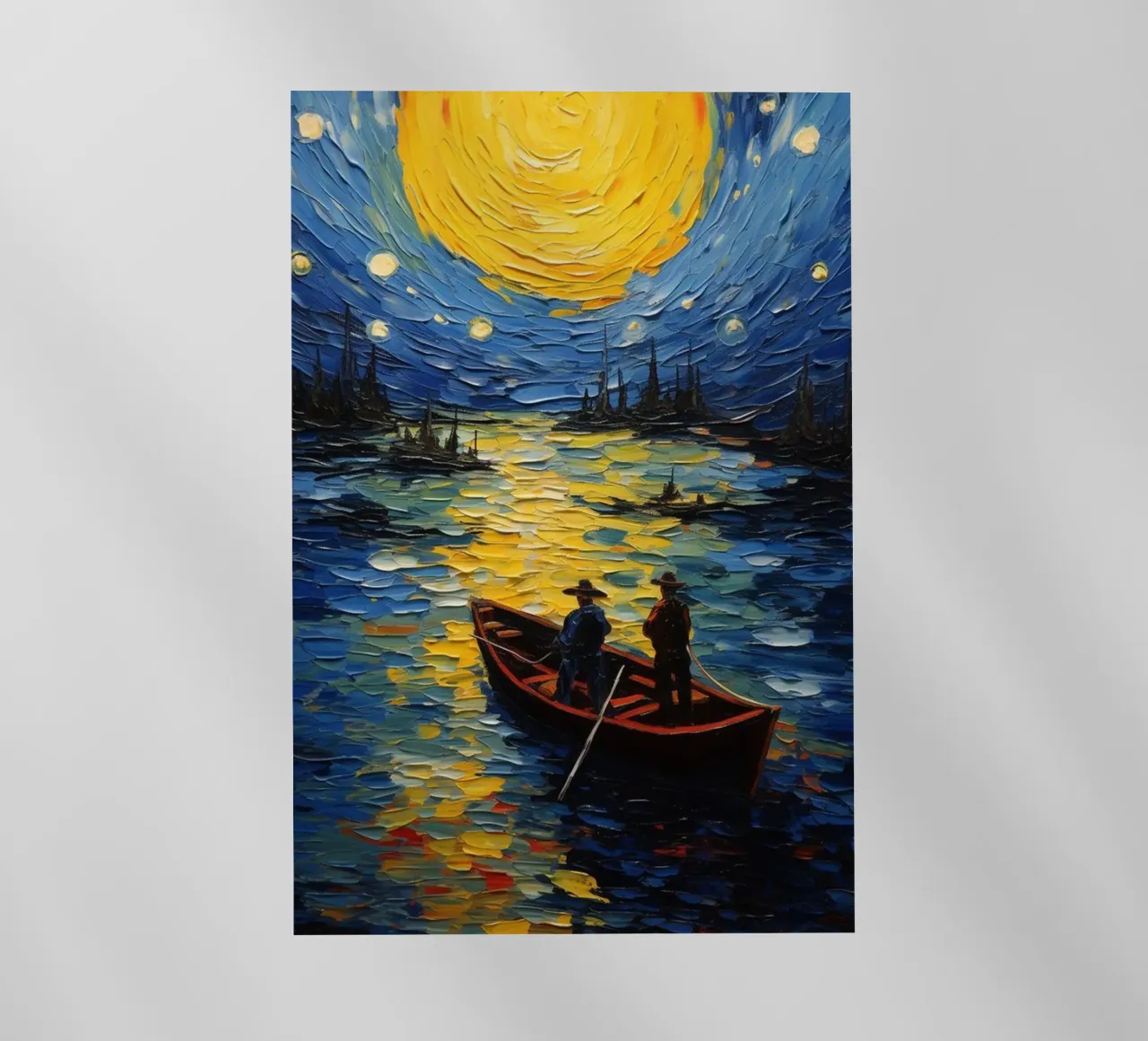 pescatori che pescano di notte pellicola backlit da Piper Shop Oke