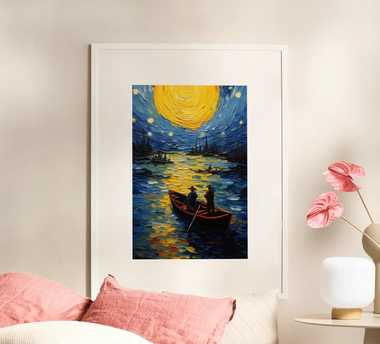 pescatori che pescano di notte carta hahnemühle da Piper Shop Oke