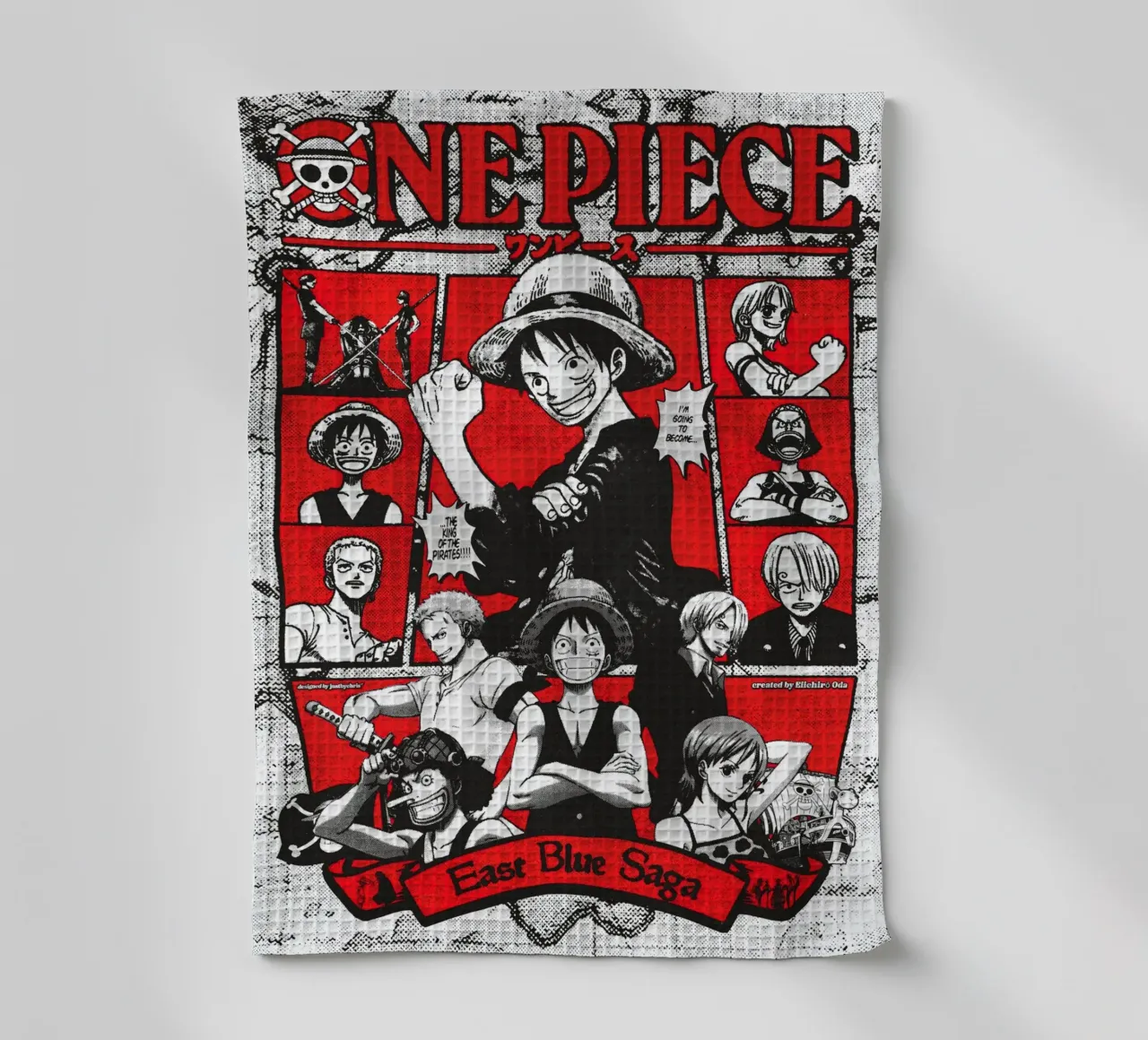 One Piece East Blue Saga tea towel by harris shop
