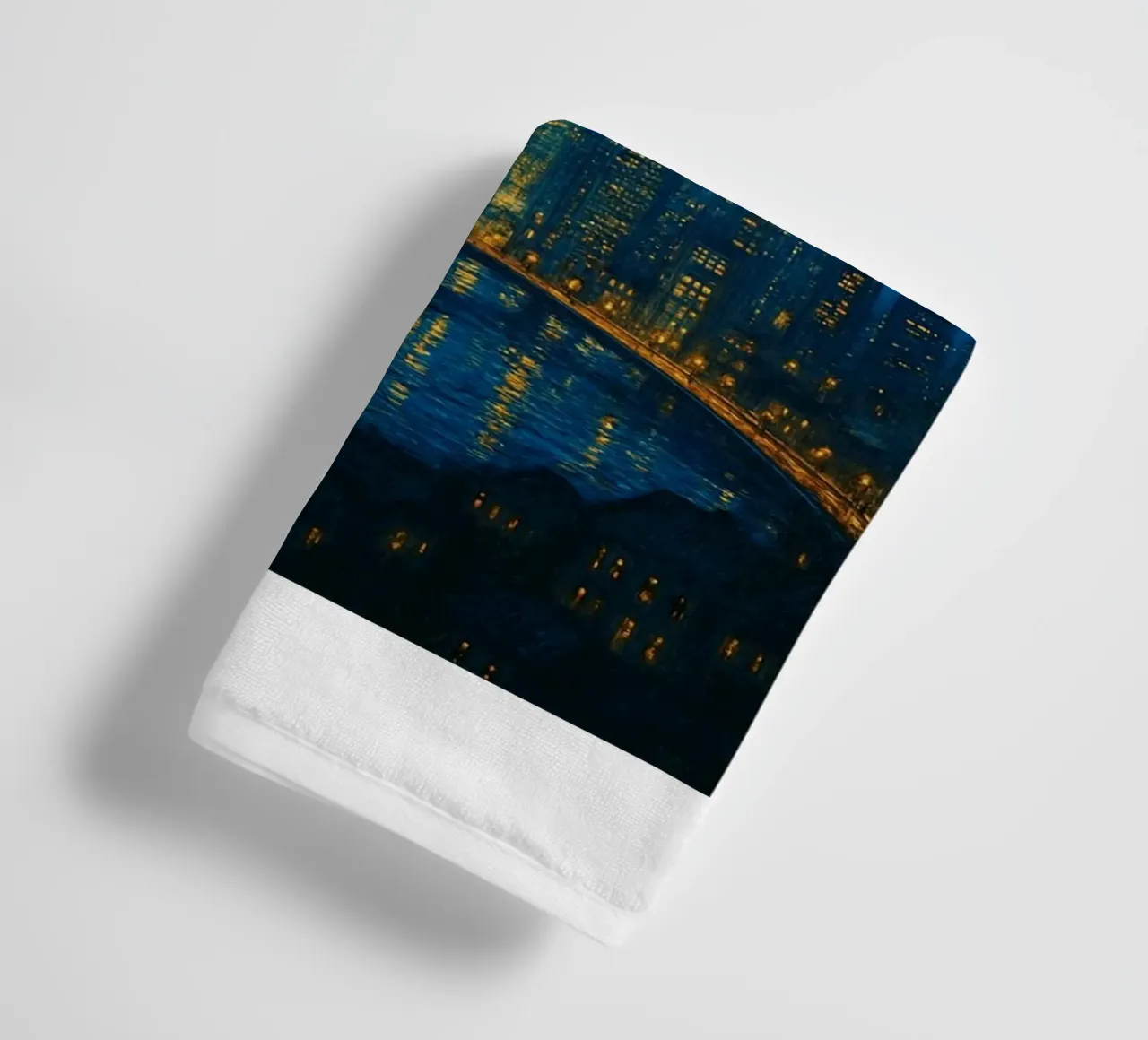 city view at night on a clear day towel by Piper Shop Oke