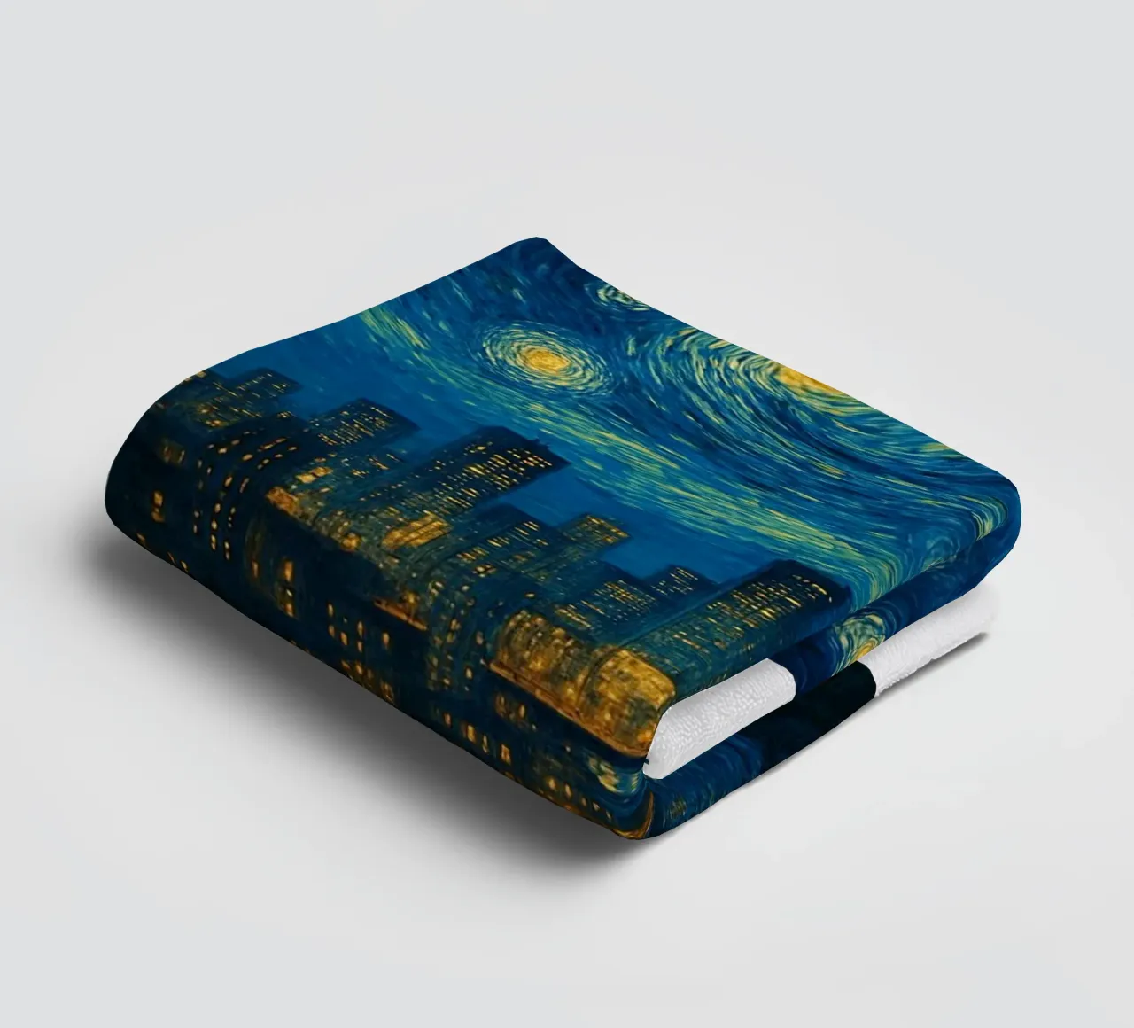 city view at night on a clear day towel by Piper Shop Oke