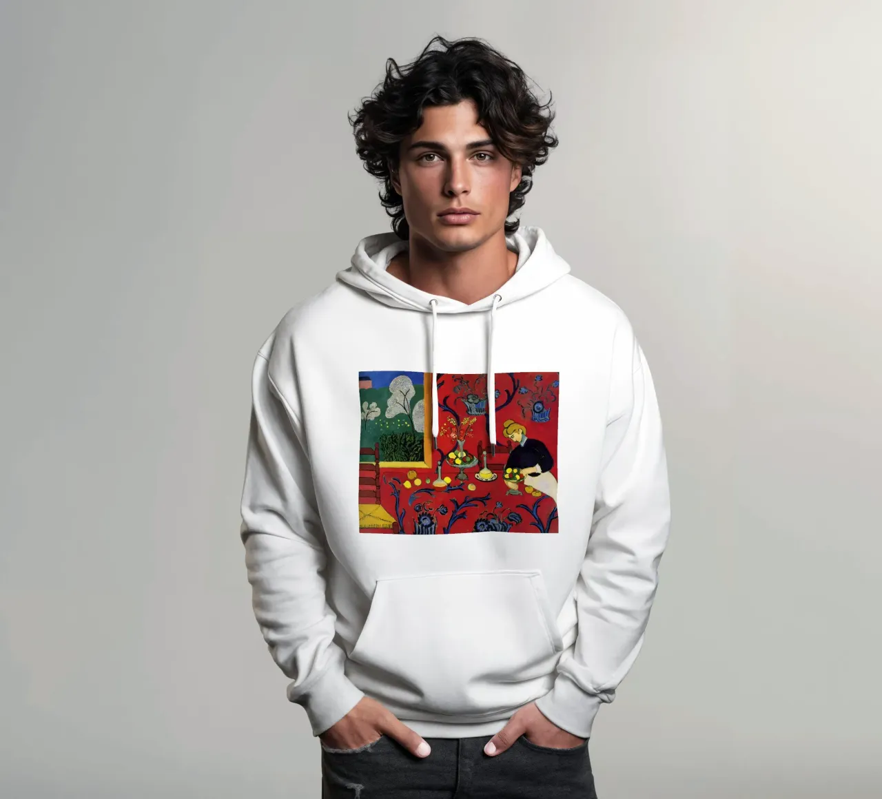 vue intérieure d'une table luxueuse décorée de fruits sweat à capuche de sazkia art