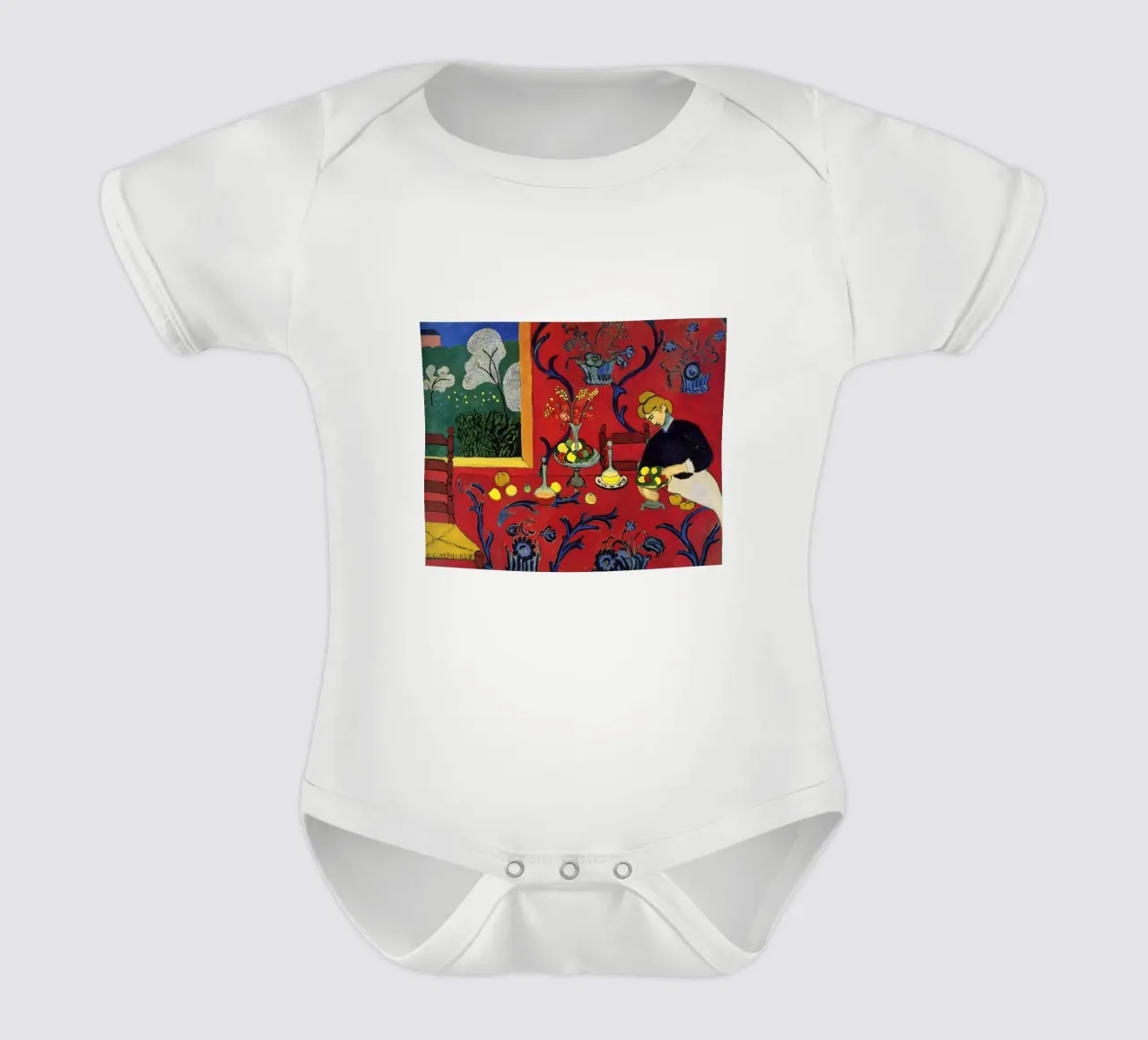 vue intérieure d'une table luxueuse décorée de fruits body bébé de sazkia art