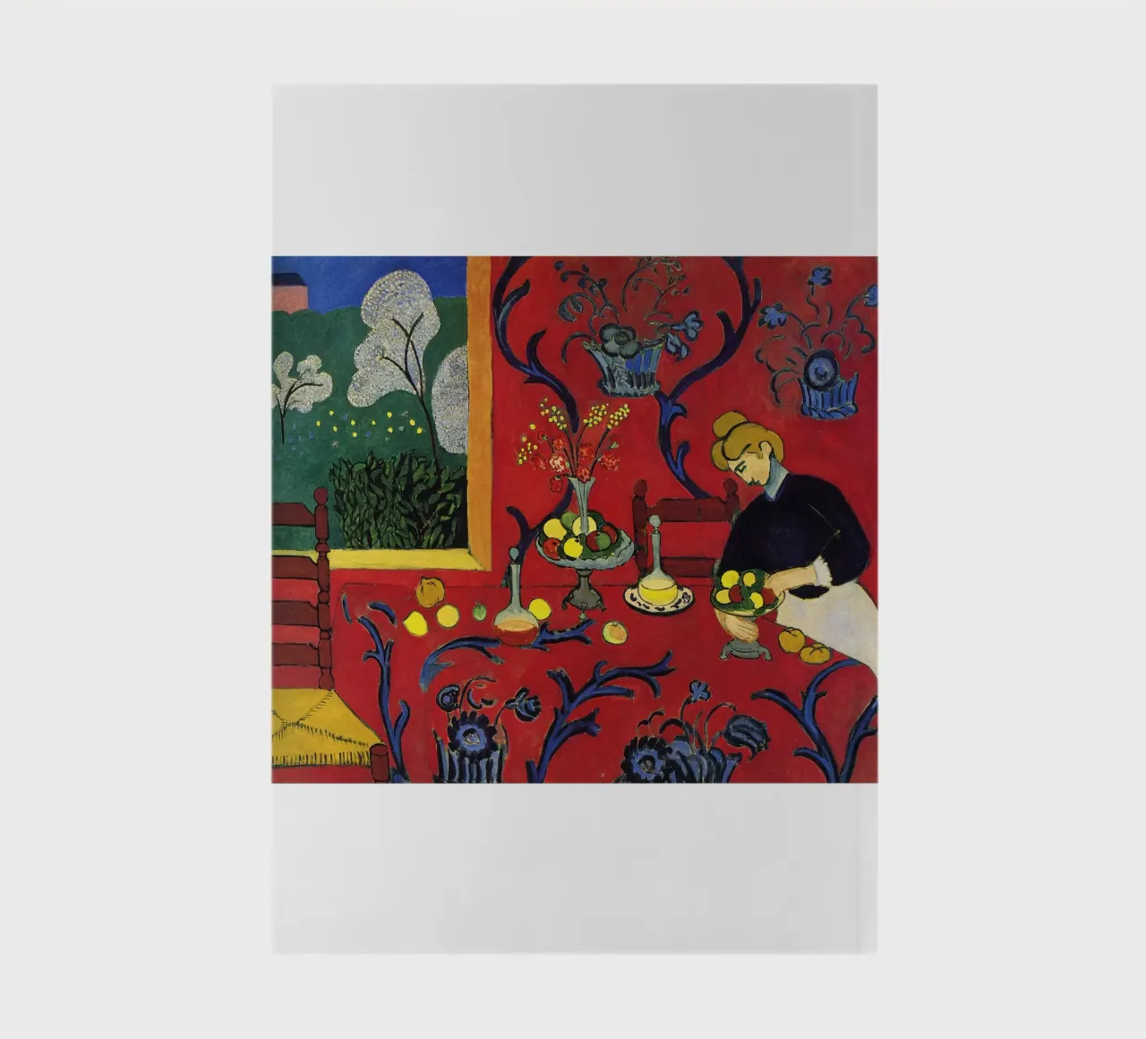 vue intérieure d'une table luxueuse décorée de fruits carnet de notes de sazkia art