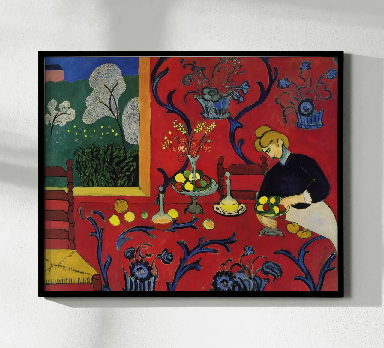 vue intérieure d'une table luxueuse décorée de fruits hahnemühle de sazkia art