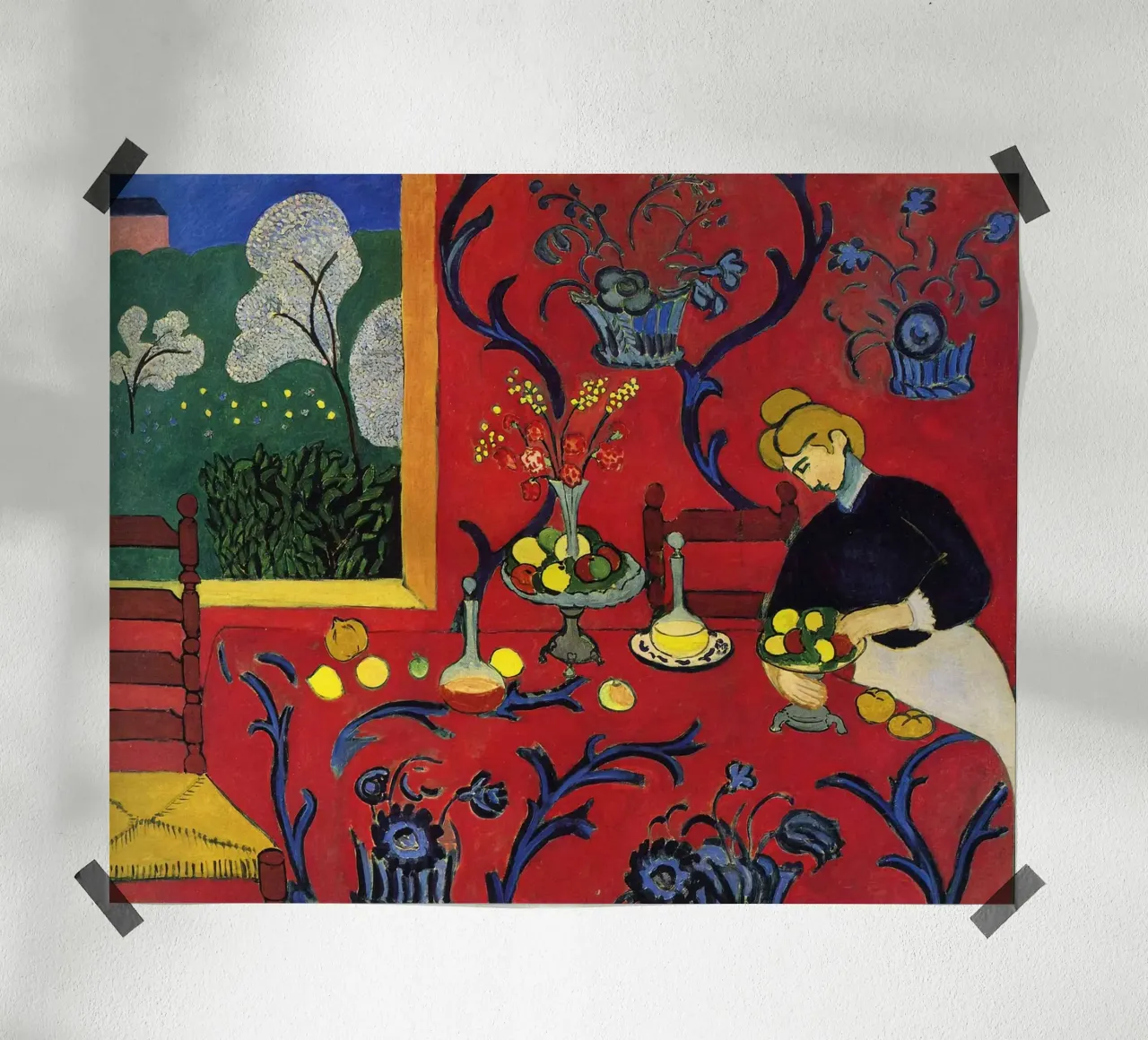 vue intérieure d'une table luxueuse décorée de fruits hahnemühle de sazkia art