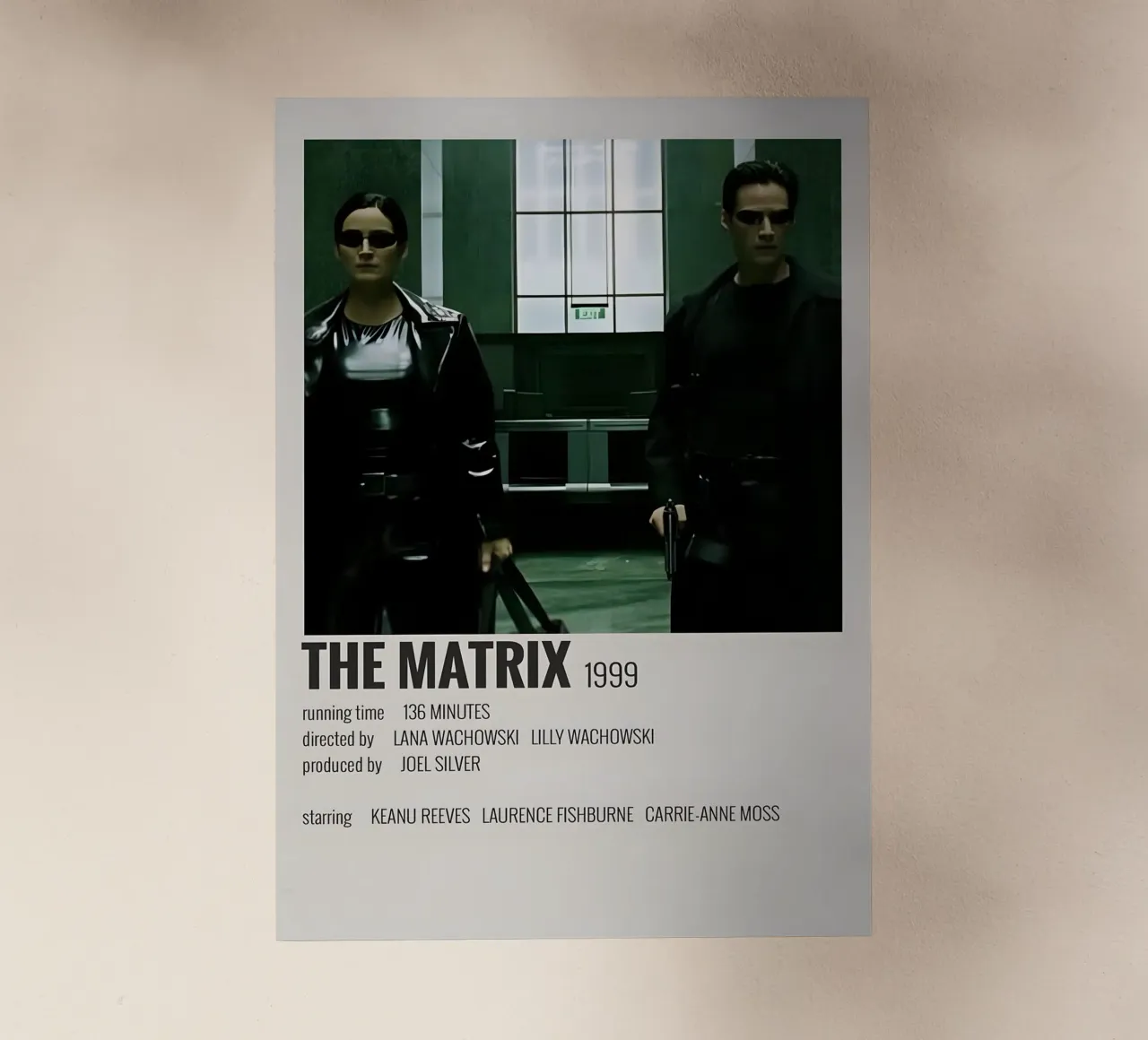 THE MATRIX 1999 pellicola backlit da MVFminimalist