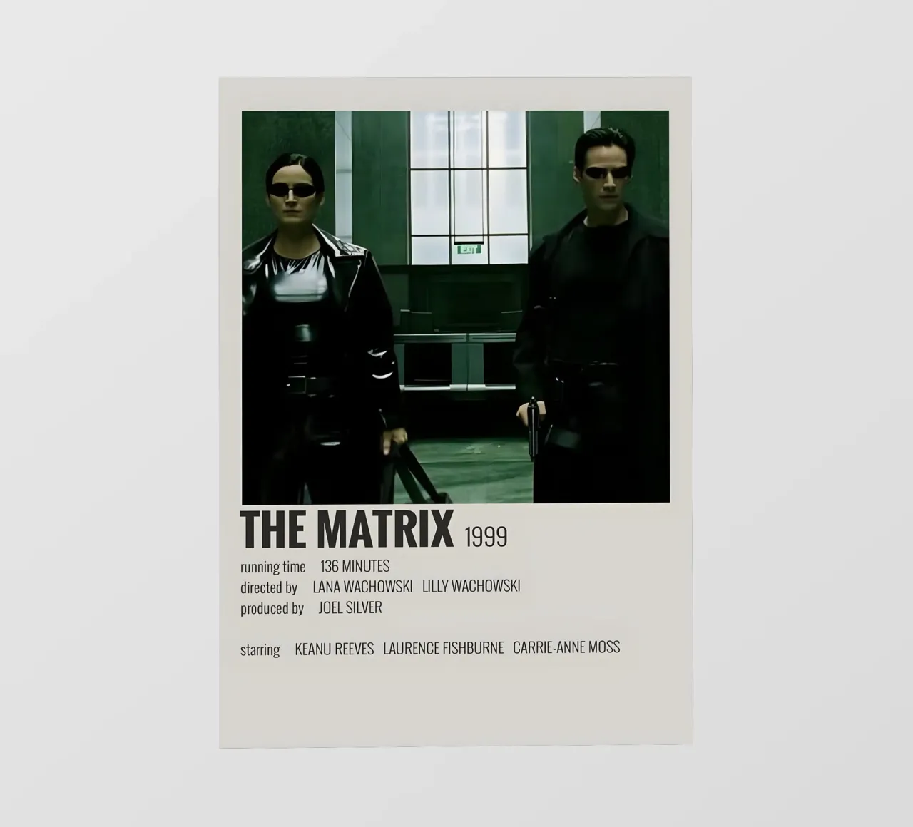 THE MATRIX 1999 pellicola backlit da MVFminimalist
