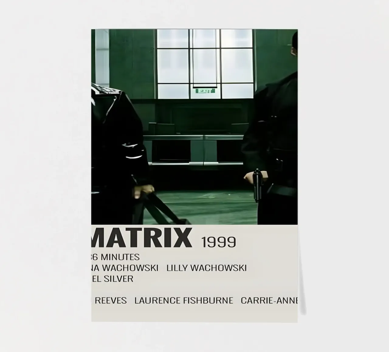 THE MATRIX 1999 foglio adesivo da MVFminimalist