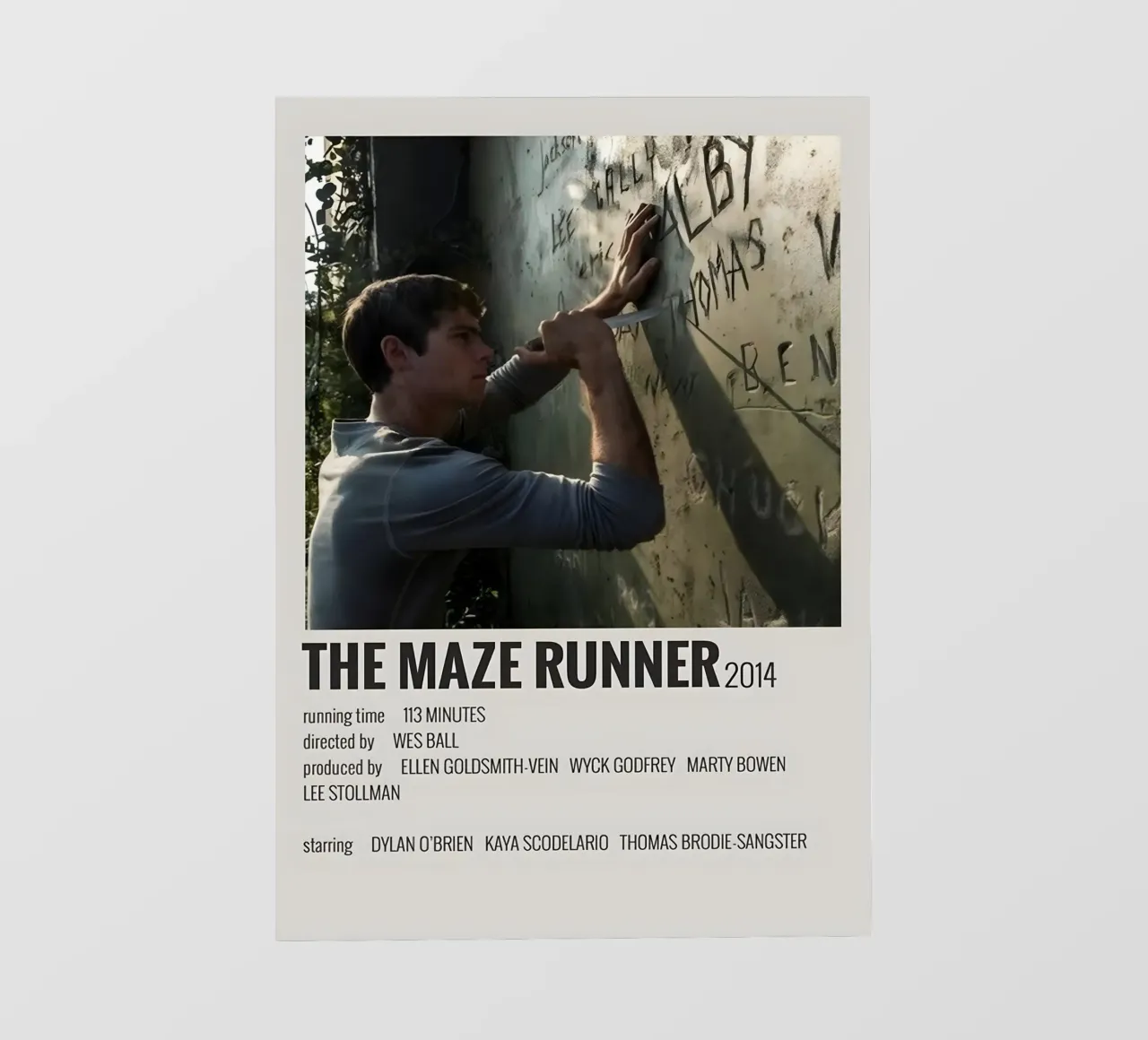 THE MAZE RUNNER 2014 pellicola backlit da MVFminimalist