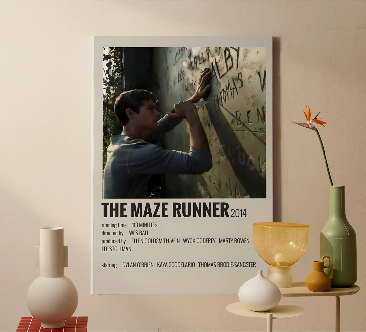 THE MAZE RUNNER 2014 tela con Cornice a cassetta da MVFminimalist