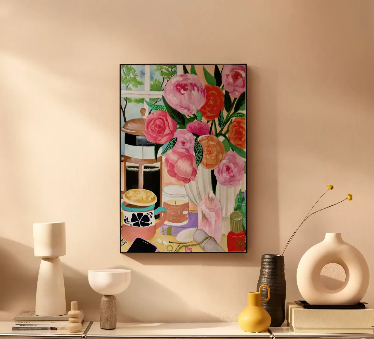 Pink acryl van Paloma Kua