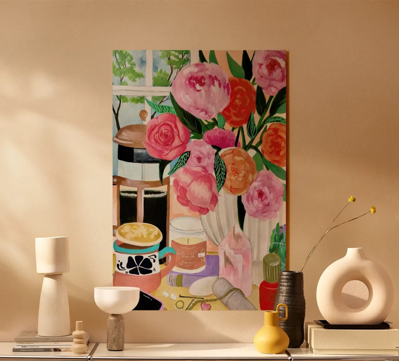 Pink acryl van Paloma Kua