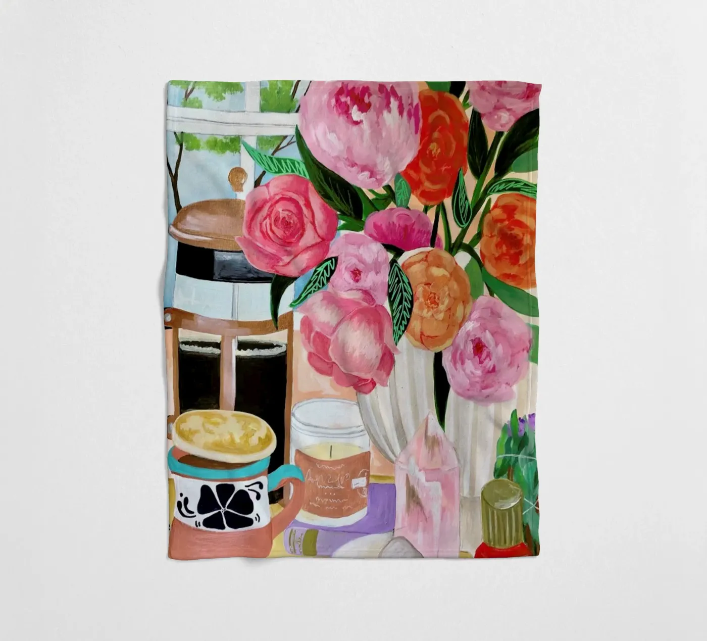 Pink fleecedeken van Paloma Kua