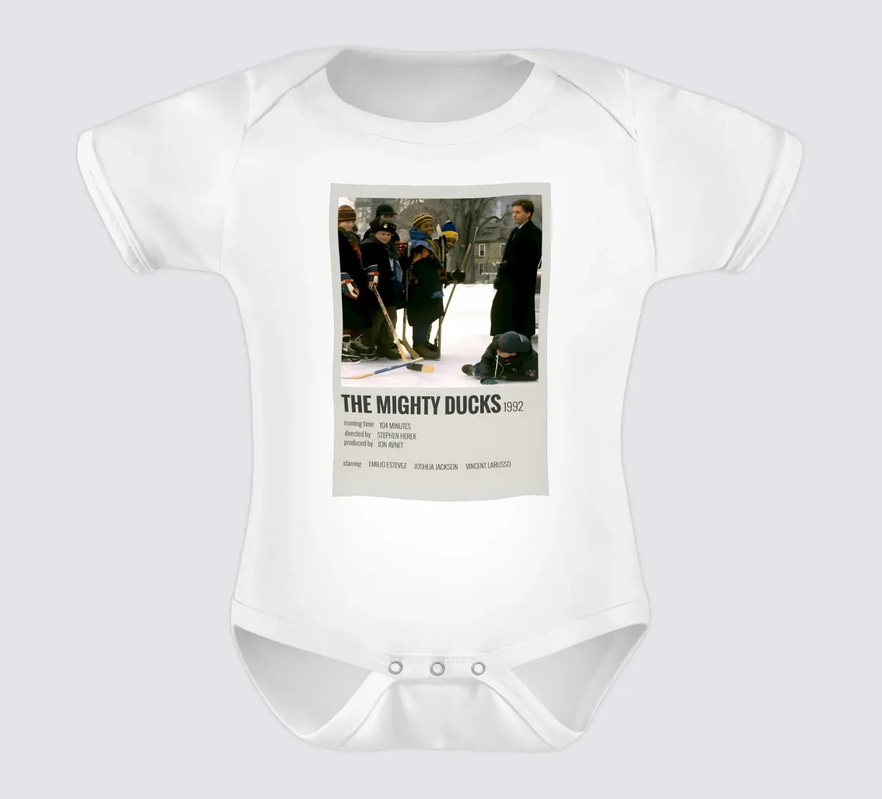 THE MIGHTY DUCKS 1992 body neonato maniche corte da MVFminimalist