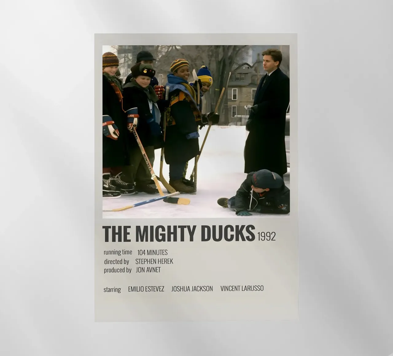 THE MIGHTY DUCKS 1992 pellicola backlit da MVFminimalist