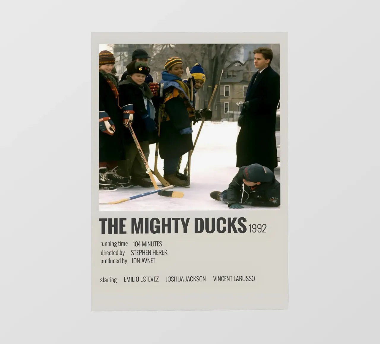 THE MIGHTY DUCKS 1992 telo in pvc da MVFminimalist
