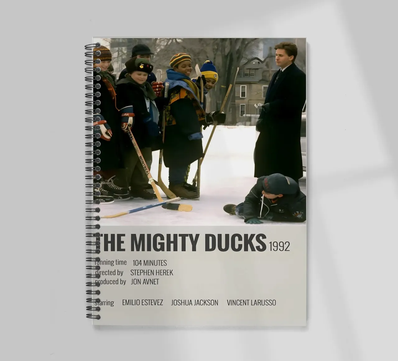 THE MIGHTY DUCKS 1992 spiral notebook by MVFminimalist