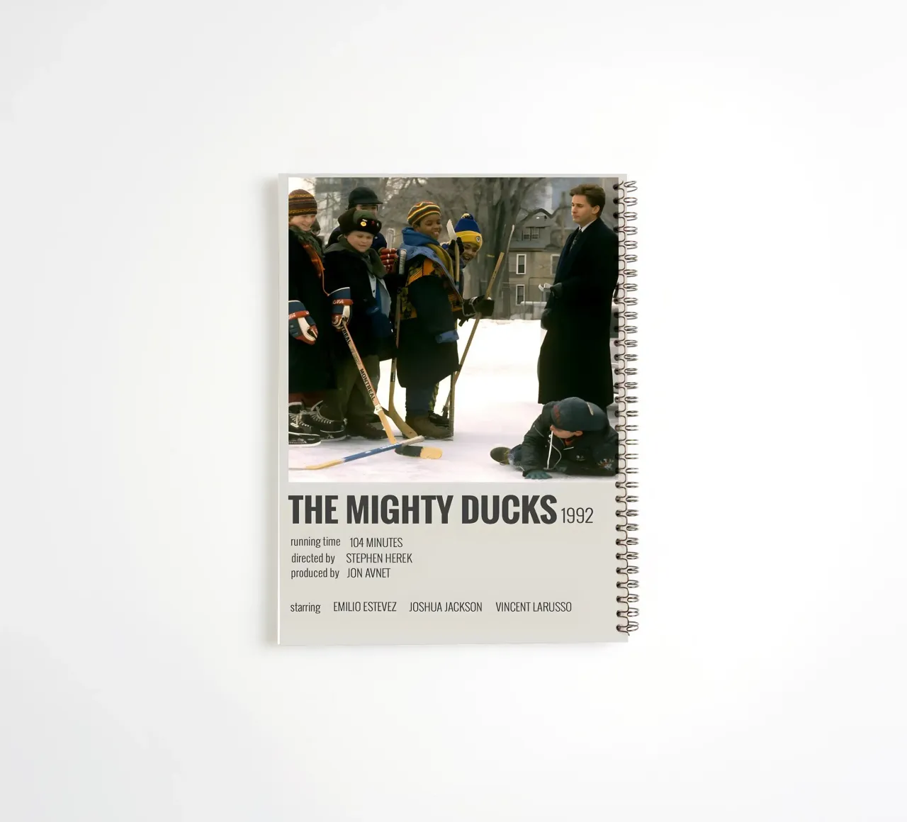 THE MIGHTY DUCKS 1992 spiral notebook by MVFminimalist