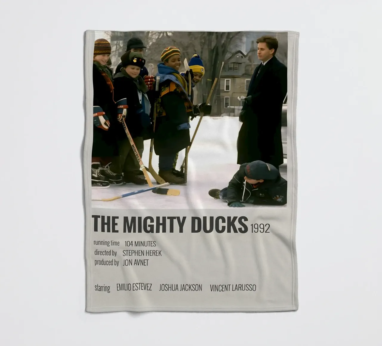 THE MIGHTY DUCKS 1992 coperta in pile da MVFminimalist