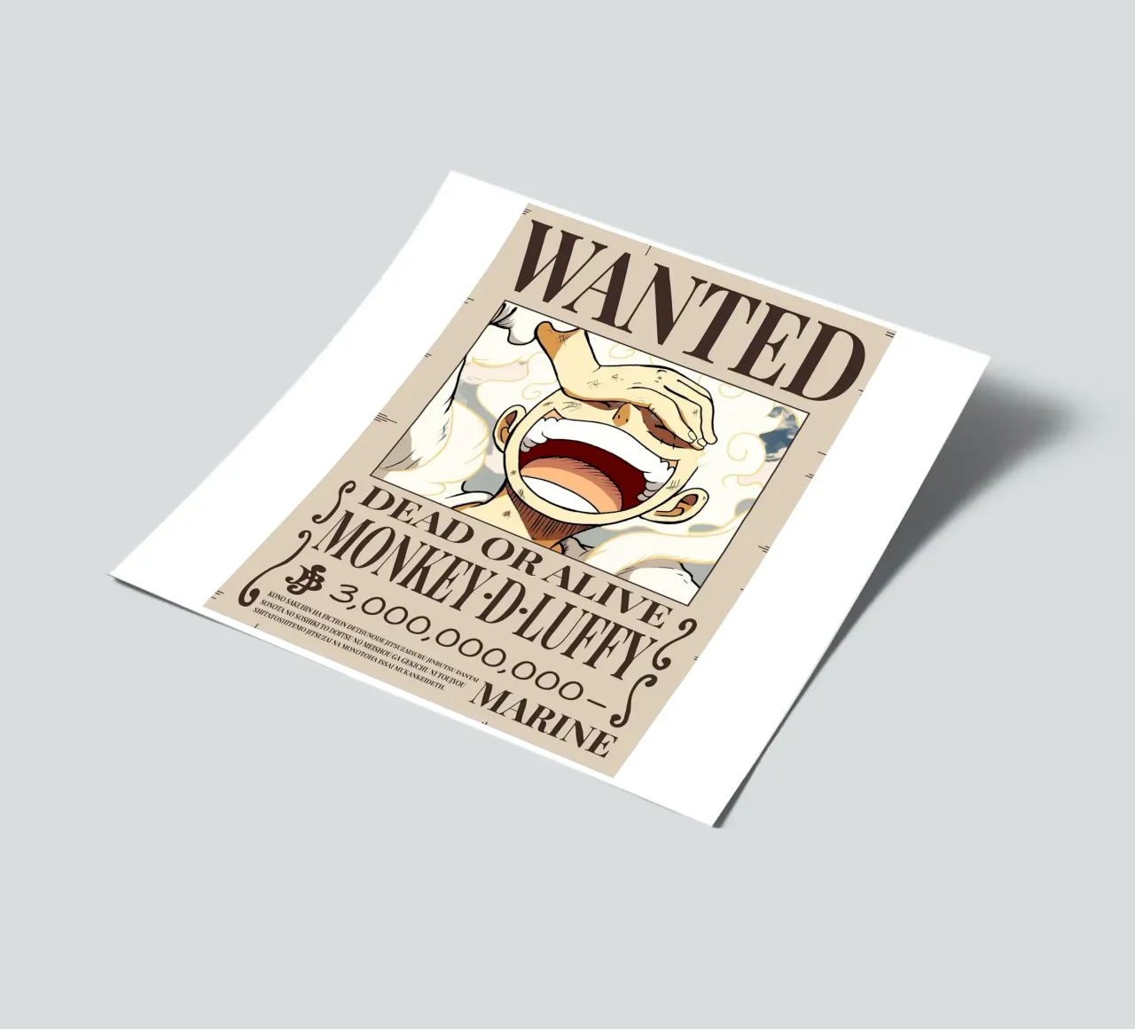 Poster Luffy Gear 5 Wanted sticker sheet by harris shop