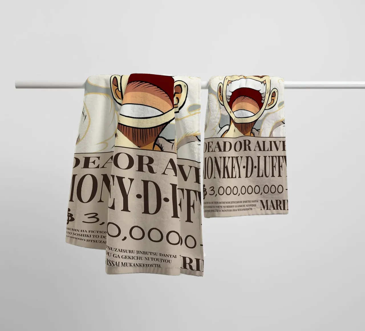 Poster Luffy Gear 5 Wanted towel by harris shop