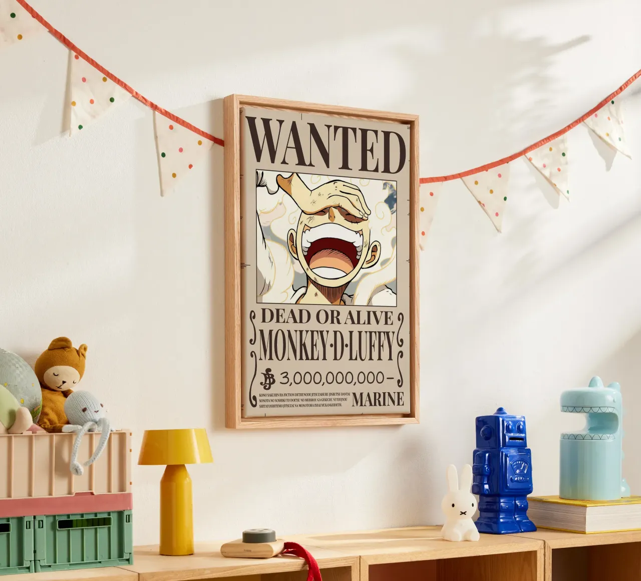 Poster Luffy Gear 5 Gezocht canvas met Baklijst van harris shop