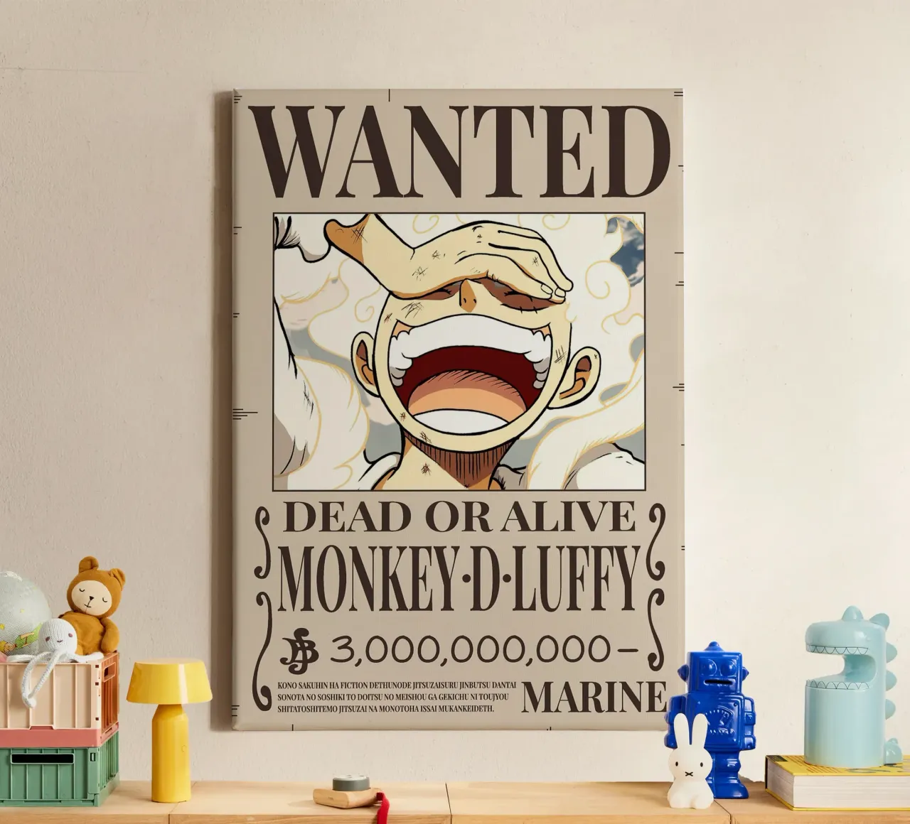 Poster Luffy Gear 5 Gezocht canvas met Baklijst van harris shop